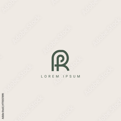  Alphabet Letters RP PR Creative Logo Initial Based Monogram Icon Vector Element