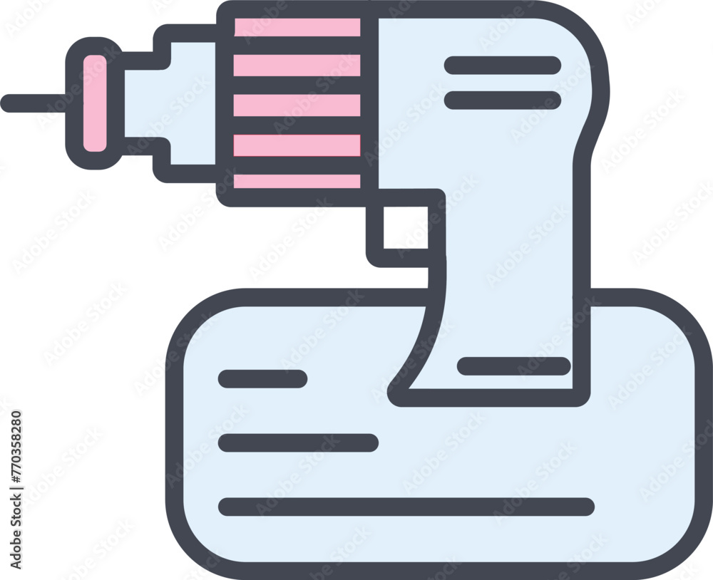 Drill Machine Vector Icon Drill Machine Vector Icon