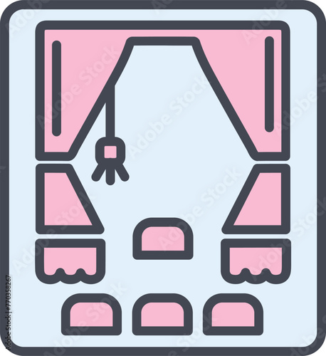 Curtain Vector Icon