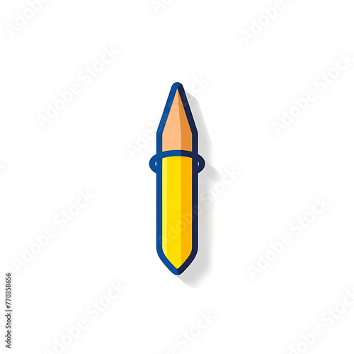 Pencil icon on white background