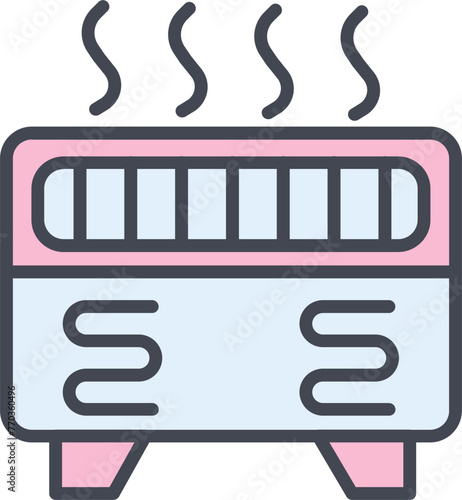 Convection Heater Vector Icon