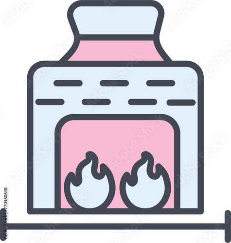 Coal Furnace Vector Icon