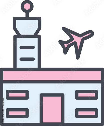 Airport Building Vector Icon