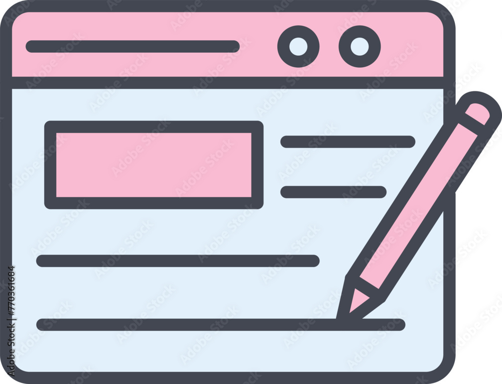 Blogging Service Vector Icon Blogging Service Vector Icon