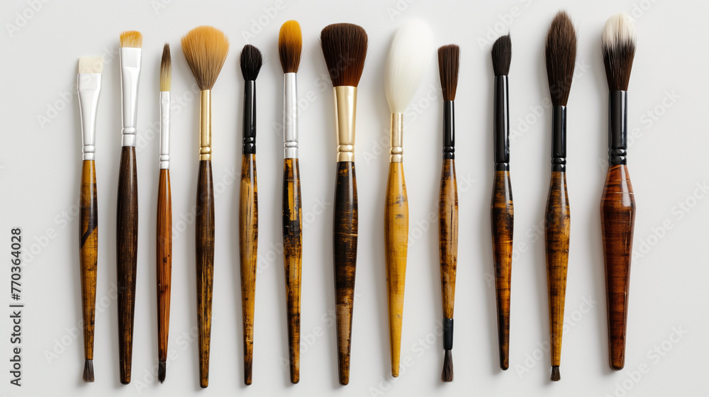 Assorted Makeup Brushes on White Background
Assorted Makeup Brushes on White Background
