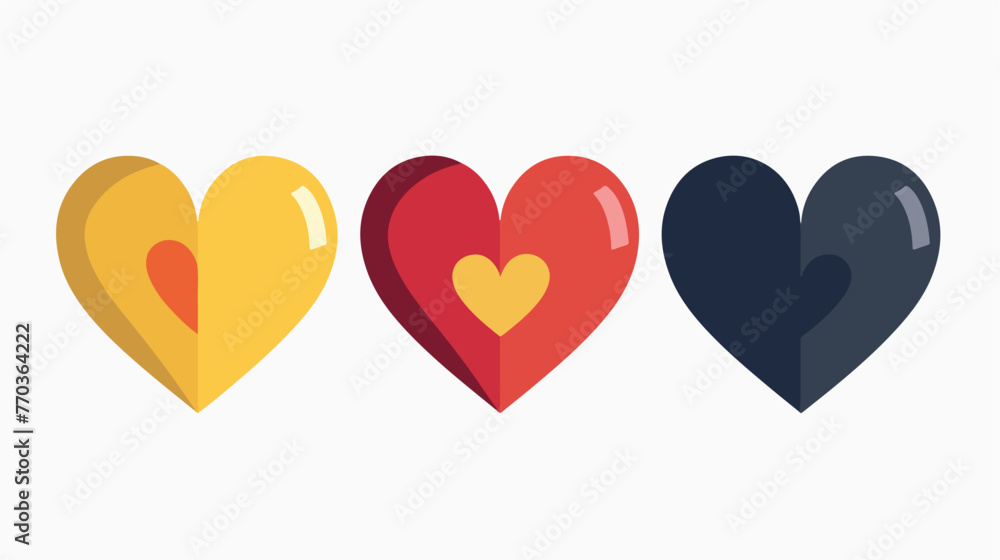 Heart icon  love symbols template vector  flat vector