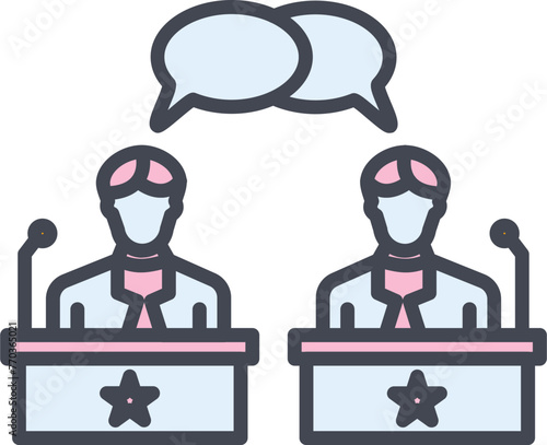 Debate Vector Icon