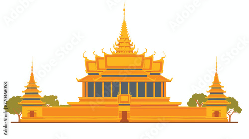 Icon King Norodom Stupa. related to Cambodia symbol.  photo