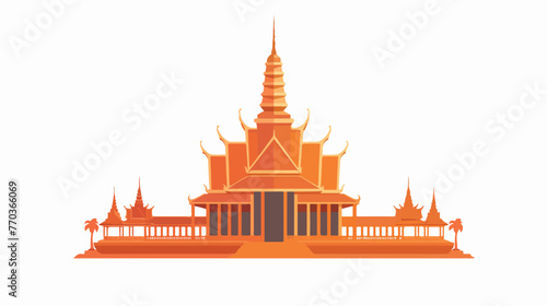 Icon King Norodom Stupa. related to Cambodia symbol.  © Roses
