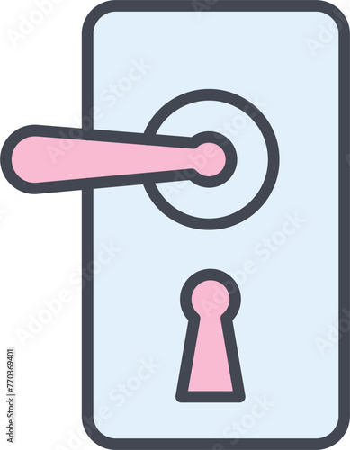 Door Lock Vector Icon