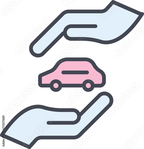Car Insurance Vector Icon