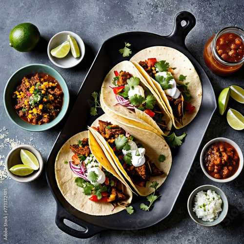 wide variety of tacos, each presentation done in a unique and delicious way.
 photo