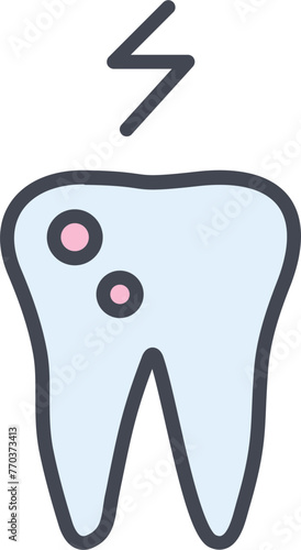 Toothache And Plaque Vector Icon