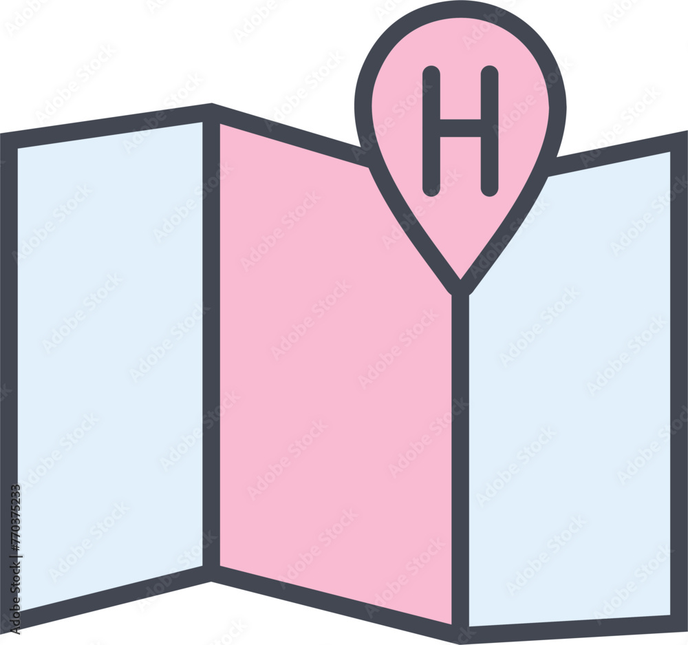 Hotel Location Vector Icon