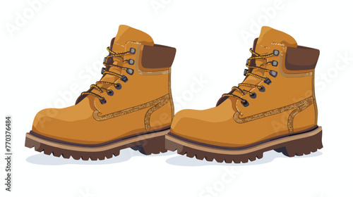 Mens boots for winter isolated vector flat vector 