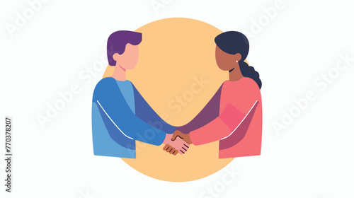 Mutual trust color icon.on white background.Vector Design © Roses