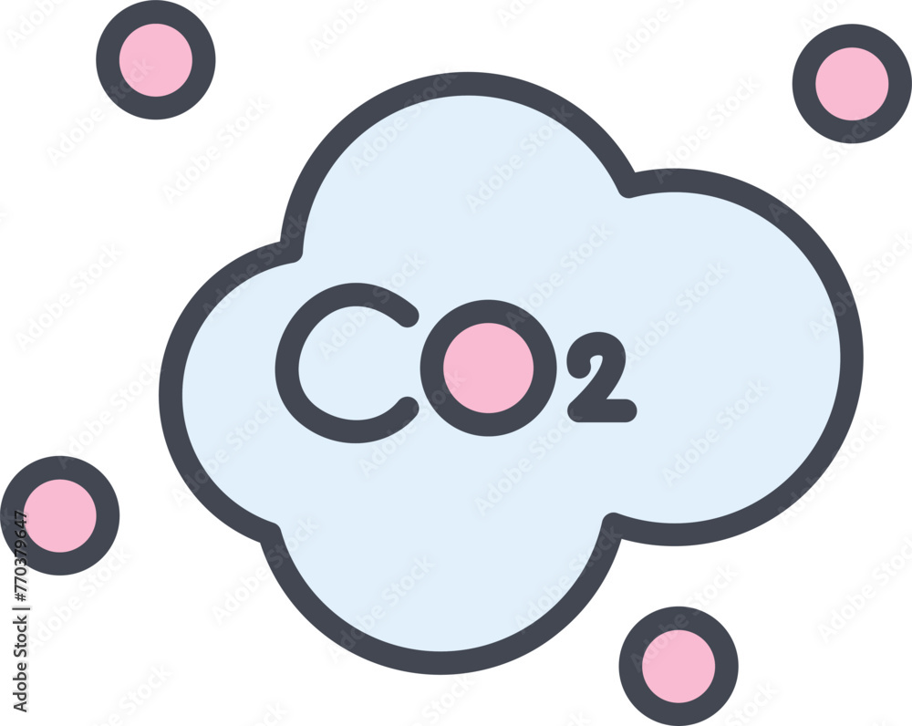 Carbon Dioxide Vector Icon Carbon Dioxide Vector Icon