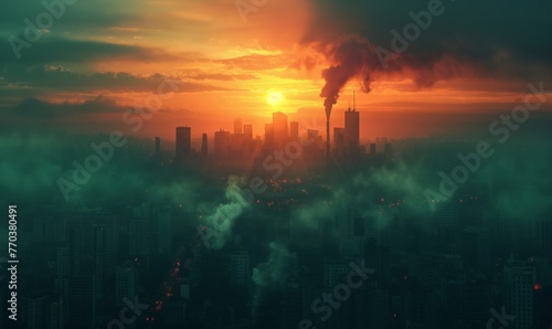 Air pollution, industrial emissions, poor ecology.