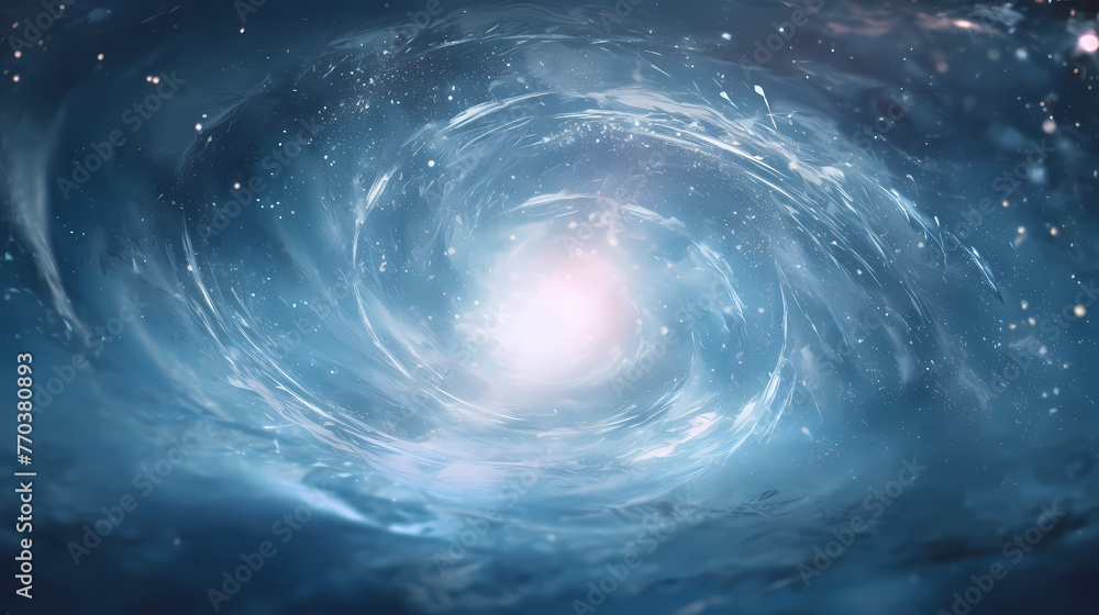 Glittering Particle Swirl - Water, Ice, Snow, Abstract Background