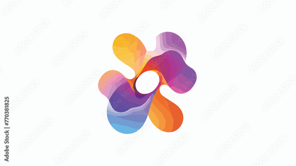 Colorful Ripple logo icon . Cryptocurrency symbol mod