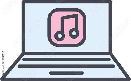 Play Music Vector Icon