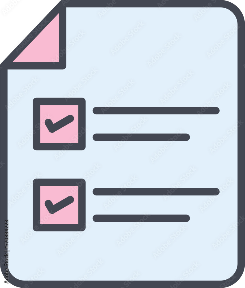 Filling Ballot Paper Vector Icon Filling Ballot Paper Vector Icon