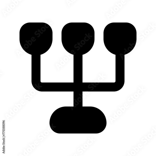 candle holder glyph icon