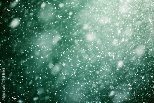 Abstract background with bokeh defocused lights and snowflakes