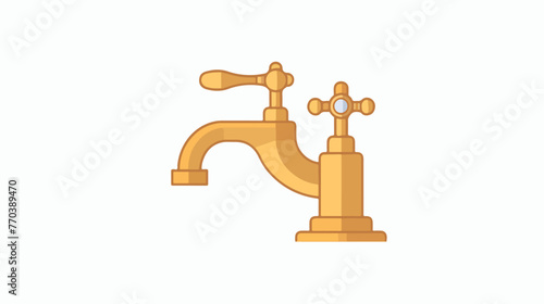 Faucet vector icon. Tap sign. Bathroom symbol Flat vector