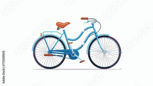 Flat bicycle vector Flat vector isolated on white background