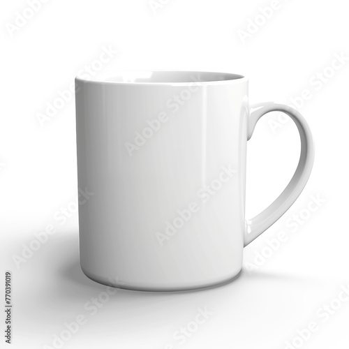 white cup isolated on white