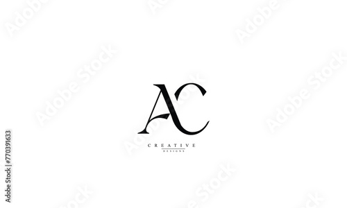 Alphabet letters Initials Monogram logo AC A C