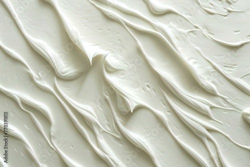 White cosmetic cream texture background, Close up of cosmetic cream texture