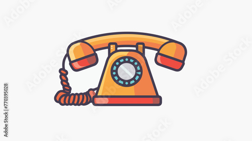 Phone Call Icon. Telephone Handset Call Center Custom