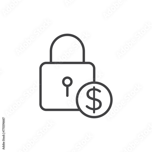Fixed Price Assurance and Budget Icons. Lock Price and Cost Management Symbols.