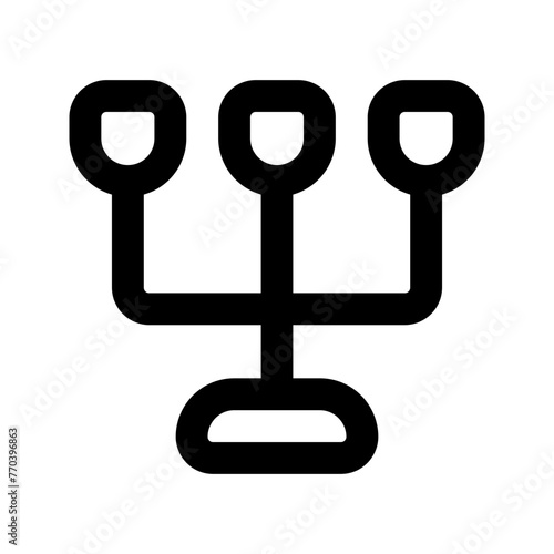 candle holder line icon