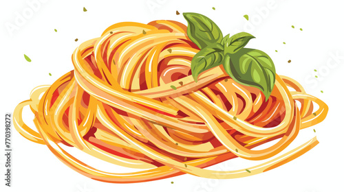 Spaghetti vector Flat vector isolated on white background