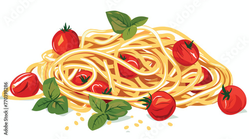 Spaghetti vector Flat vector isolated on white background