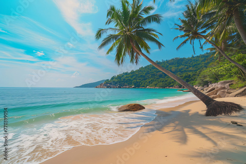 photo beautiful tropical beach and sea © yuniazizah
