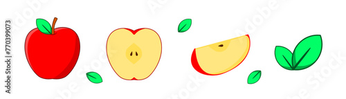 apple vector icon set