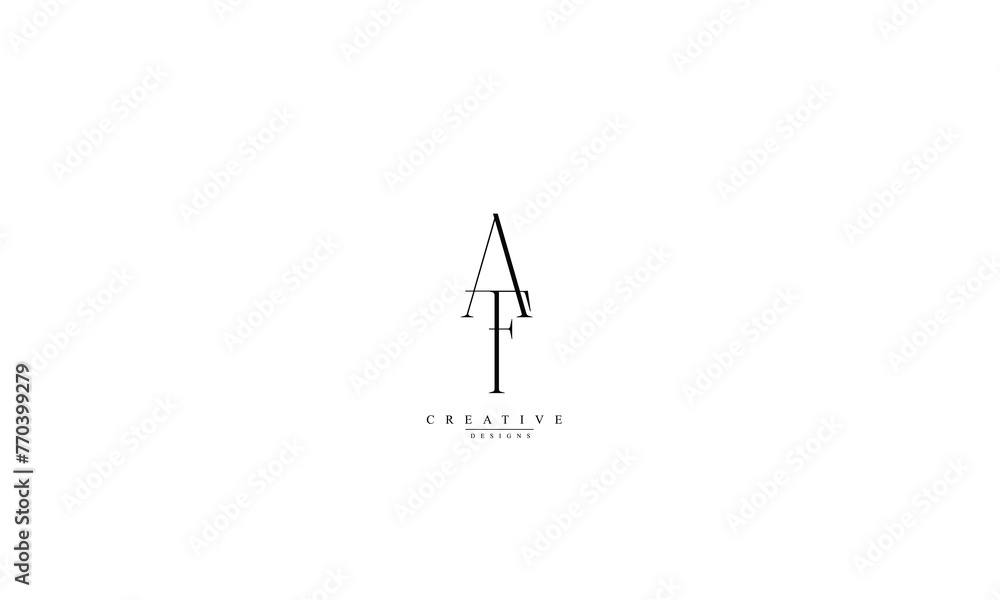 Alphabet letters Initials Monogram logo AF FA A F