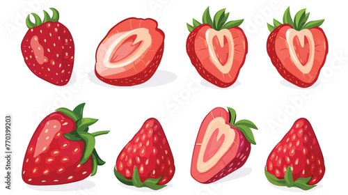 Fototapeta Naklejka Na Ścianę i Meble -  Strawberry clip art is suitable for fruit advertiseme