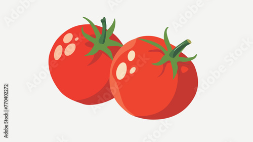 Tomato flat vector icon Flat vector isolated on white