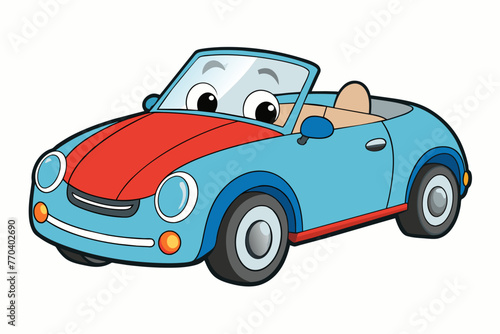 convertible car silhouette vector illustration