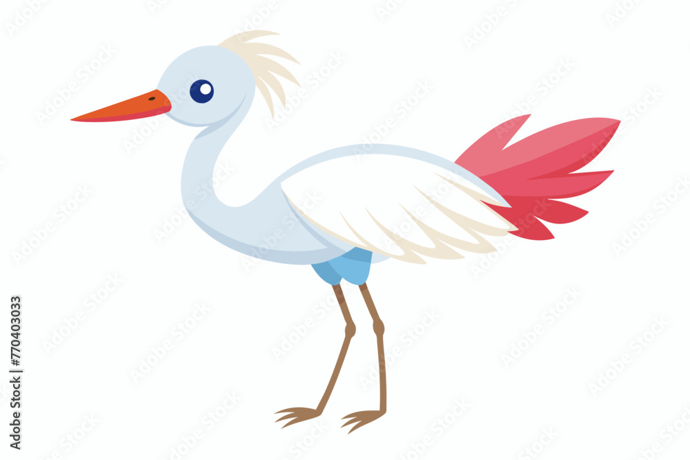 cute crane silhouette vector illustration cute crane silhouette vector illustration