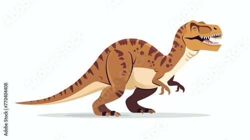 Tyrannosaur dinosaur cartoon Flat vector isolated on