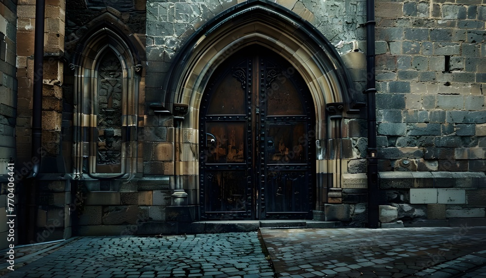 Obraz premium Gate in the old medieval city