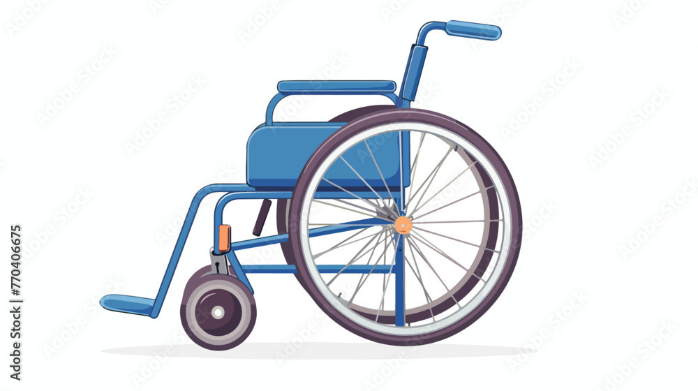 Vector flat cartoon wheelchair  Flat vector isolated