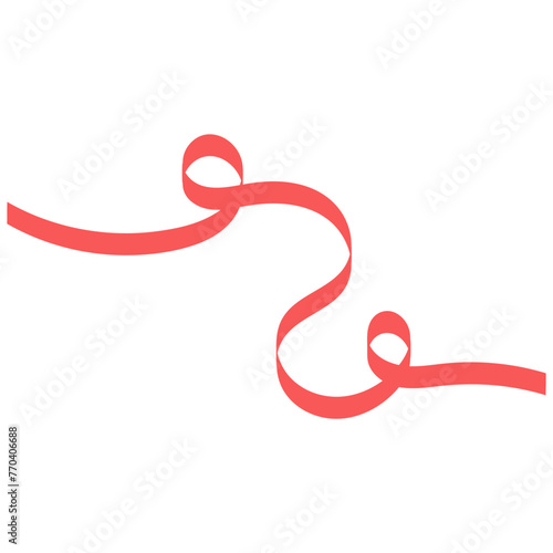 Red Curly Ribbon