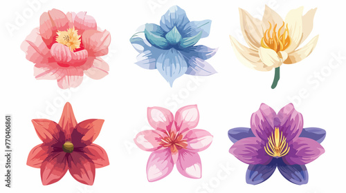 Vector flower Icon Flat vector isolated on white background